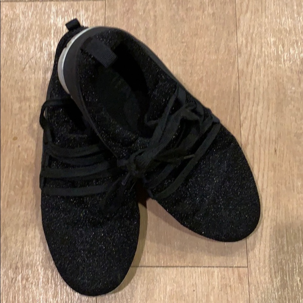Black sparkly sneakers